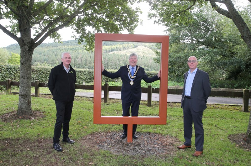 Causeway Coast and Glens Borough Council has officially launched its Picture This rural tourism trail. Pictured at Swann’s Bridge, Bellarena, are Councillor Dermot Nicholl, Chair of the Causeway Coast and Glens Local Action Group, Councillor Richard Holmes, Mayor of Causeway Coast and Glens Borough Council, and Alan Nicholl from DAERA.