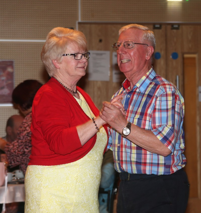 All smiles on the dance floor during a Vintage Tea Dance at Roe Valley Arts and Cultural Centre as part of Causeway Coast and Glens Borough Council’s Platinum Jubilee celebrations