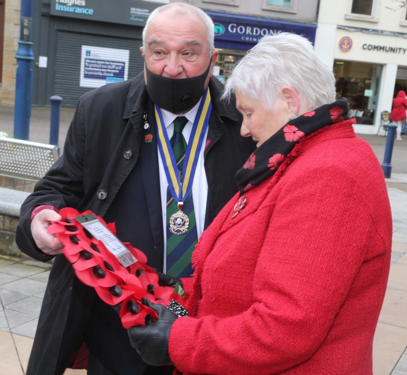 Local dignitaries joined the Mayor Alderman Mark Fielding to commemorate VE Day