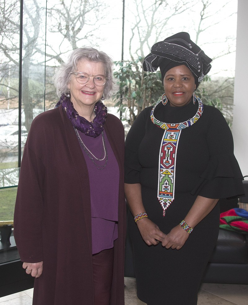 Alderman Yvonne Boyle pictured with special guest Nandi Jola at the International Women’s Day event in Cloonavin.