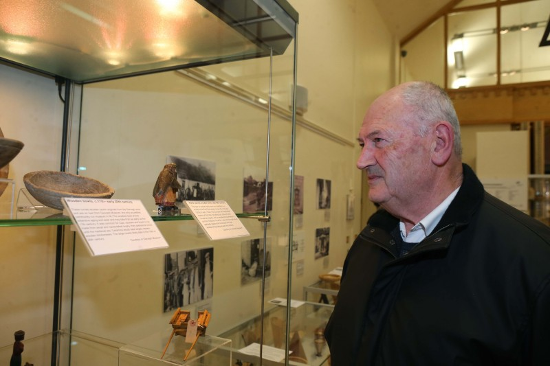Richard Conkey pictured at the launch of the annual Woodturning Exhibition in Ballymoney Museum.
