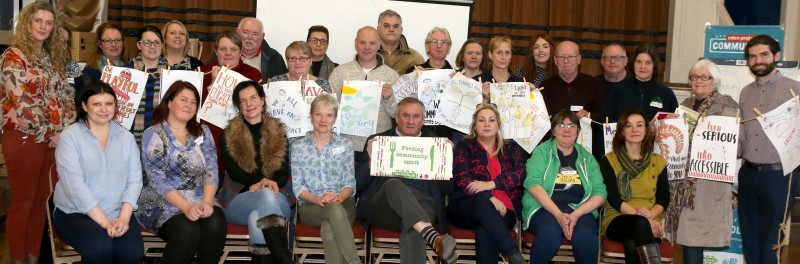 Pictured at the Inspiring Ideas workshop in Ballymoney Town Hall are local community organisations, facilitator Grainne Mc Closkey, The Big Lunch project and members of Causeway Coast and Glens Borough Council