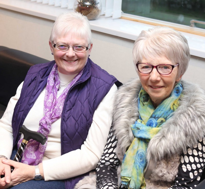 Hazel Stevenson and Sandra Boyd pictured at the civic reception.