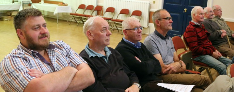 Some of those who attended the musical evening with Scad the Beggars in Ballymoney Town Hall.