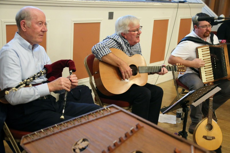 Members of Scad the Beggars perform in Ballymoney.