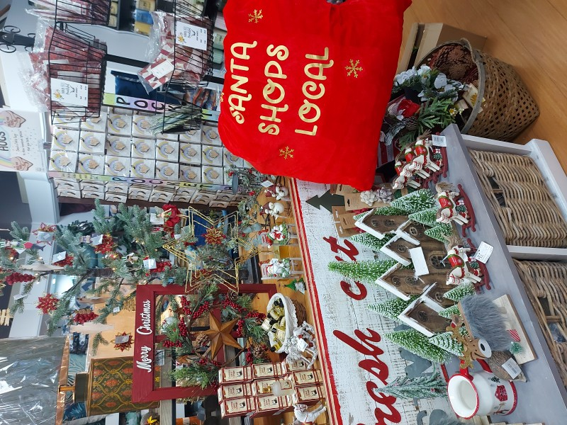 An important message in Home Made Beautiful in Ballycastle – Santa shops local!