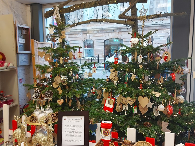 One the beautifully festive displays at the Community Rescue Service shop in Coleraine.