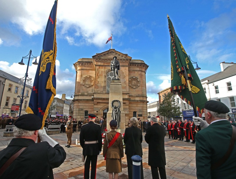 A Remembrance Service was held in Coleraine on Sunday at the War Memorial outside the Town Hall.