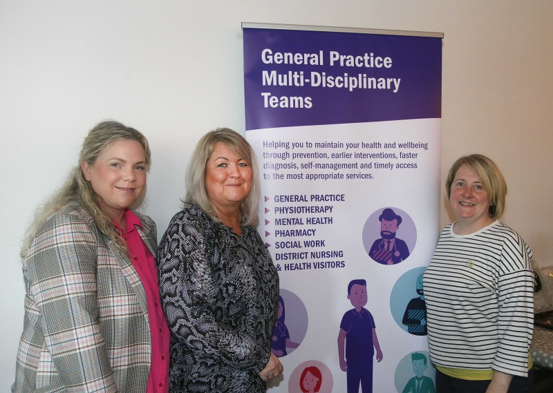 Carla McLaughlin, Marian Doherty and Cathy Watson from Northern Health & Social Care Trust / Causeway GP Federation Multi Disciplinary Teams.