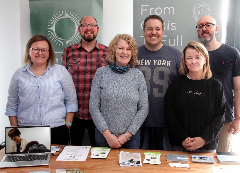 Members of the Vineyard Compassion team. Back row L-R: - Jonny Wilson, Ricky Wright, James Johnston. Front row L-R: - Melanie Gibson, Mags Rankin, Joanne Norris.