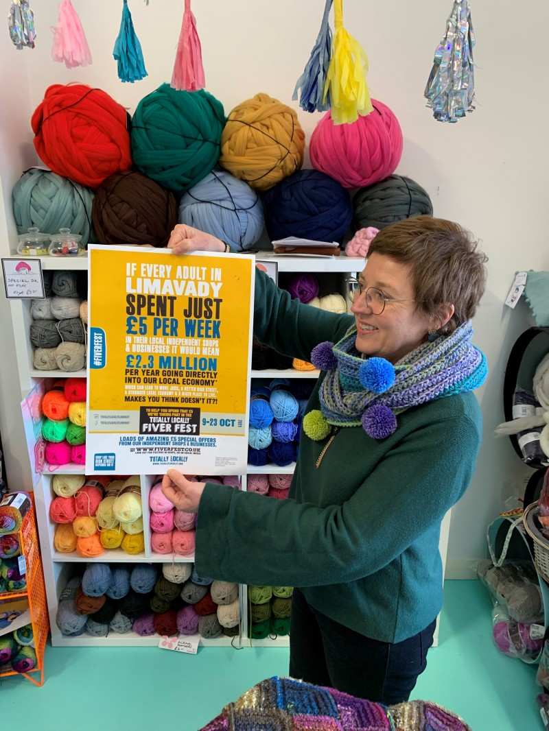 Lisa of Row by Roe in Limavady where you will find all the yarns you could ever need is taking part in Fiver Fest from March 12th – 26th.