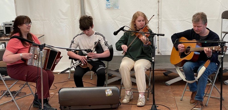 Members of the Sands family provided traditional music entertainment at the Hear Here event held in Ballycastle to coincide with Rathlin Sound Maritime Festival.