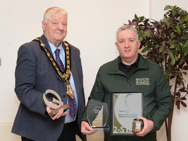 Eoin McConnell of Seasons of the Glens, who won Gold and Silver awards at the Blas Na hEireann Irish Food Awards and achieved 2-stars in the Great Taste Awards.