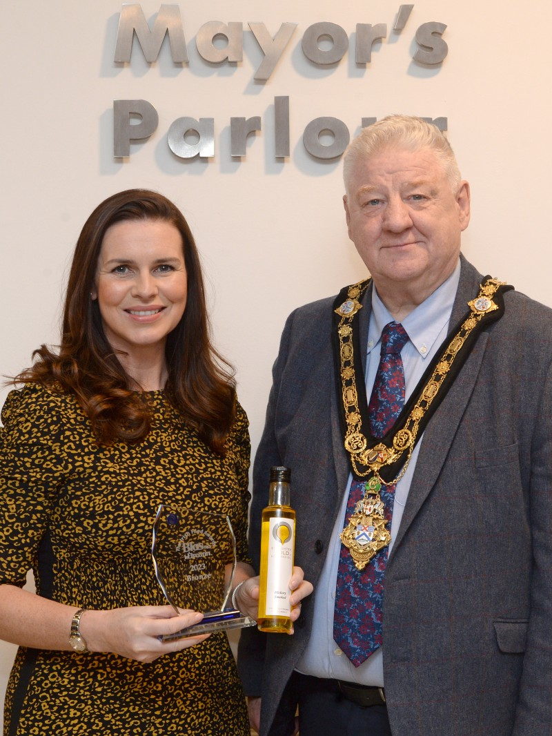Leona Kane of Broighter Gold Rapeseed Oil, who won Bronze at the Blas Na hEireann Irish Food Awards.