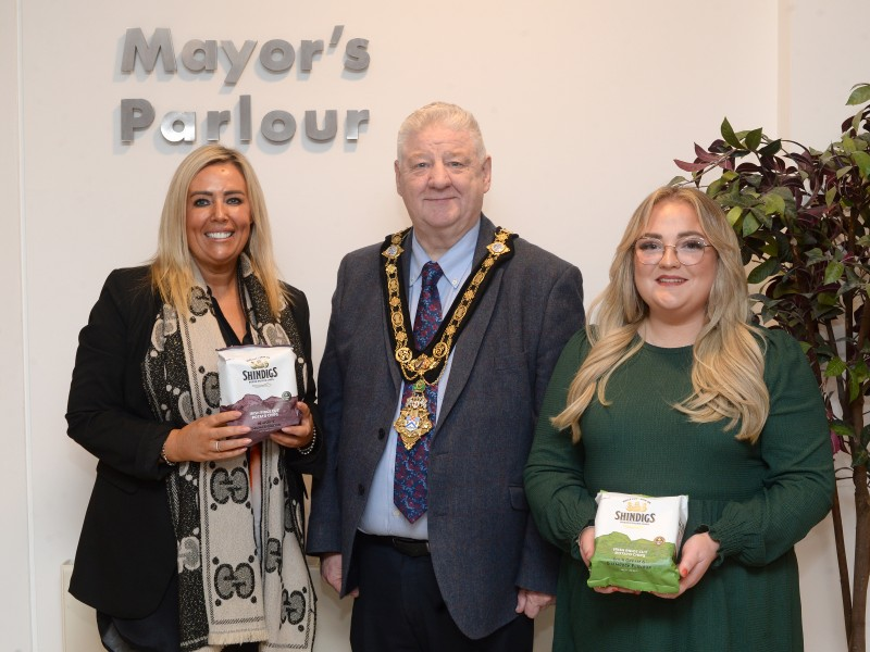 Mary McKillop and Sheldon Beggs of Glens of Antrim Crisps, Cushendall, who won several accolades at the Great Taste Awards, as well as Bronze at the Blas Na hEireann Irish Food Awards and Bronze at the Irish Quality Food Awards.