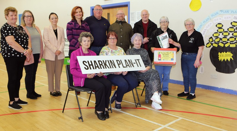 Community representatives and stakeholders involved in the ‘Sharkin Plan-It’ project pictured at Rasharkin Community Centre.