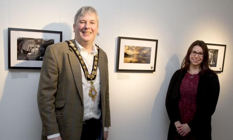 The Mayor of Causeway Coast and Glens Borough Council Councillor Richard Holmes pictured with commended photographer Annika Clements.