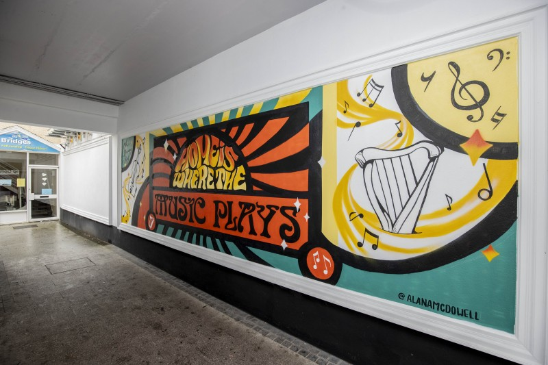 Five artworks in Limavady located in the alleyways off Market Street have been completed so far by artists, with two additional designs set to be installed in mid-August.