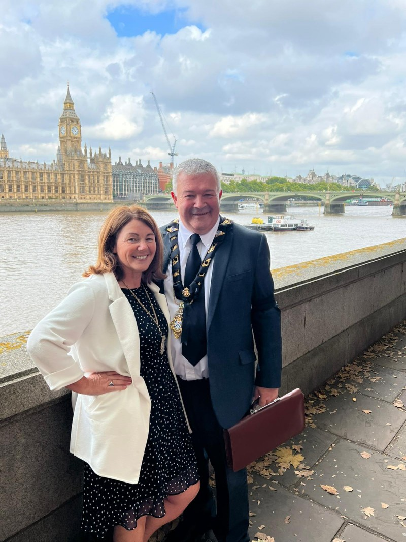 The Mayor of Causeway Coast and Glens Borough Council, Councillor Ivor Wallace, and the Mayoress, Vivien McMaster pictured in London on Thursday 15th September 2022.