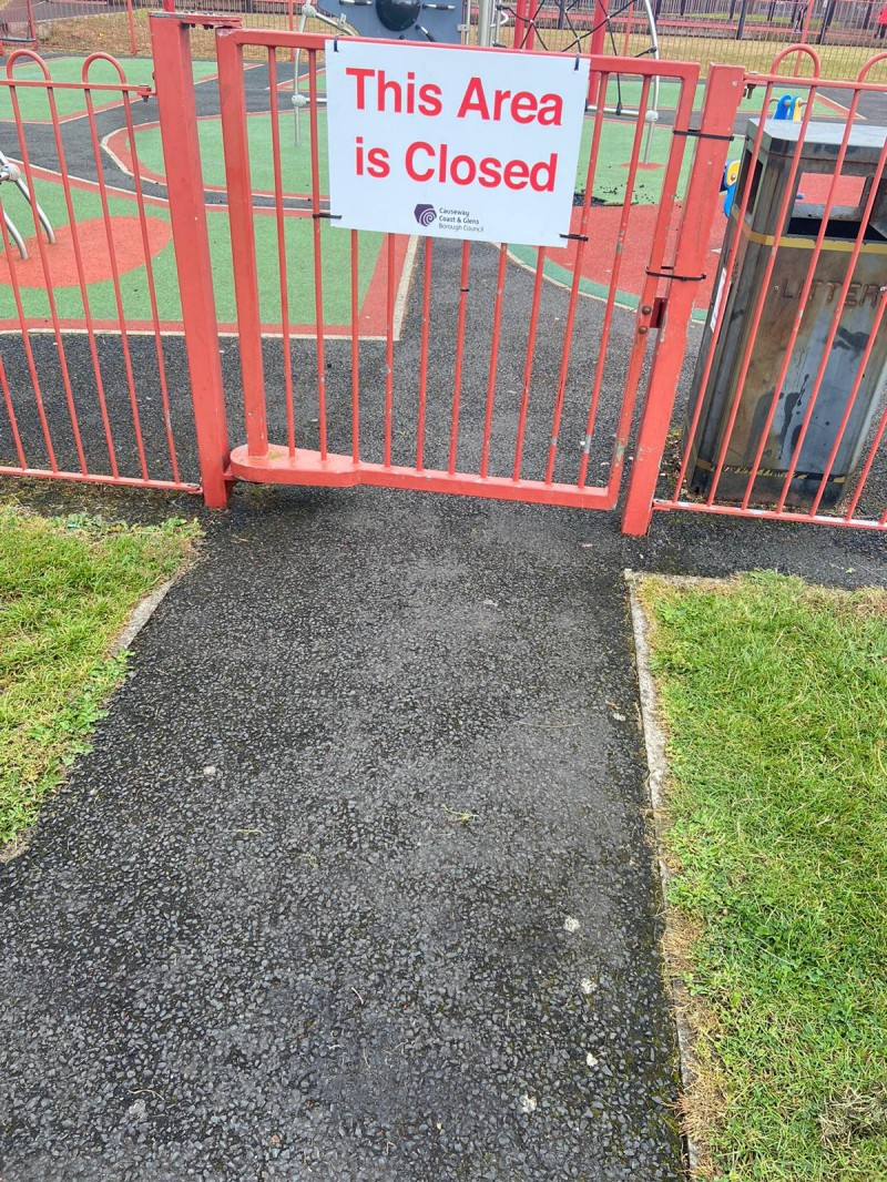 Causeway Coast and Glens Borough Council has been forced to close its play park at Millburn Road in Coleraine due to vandalism.