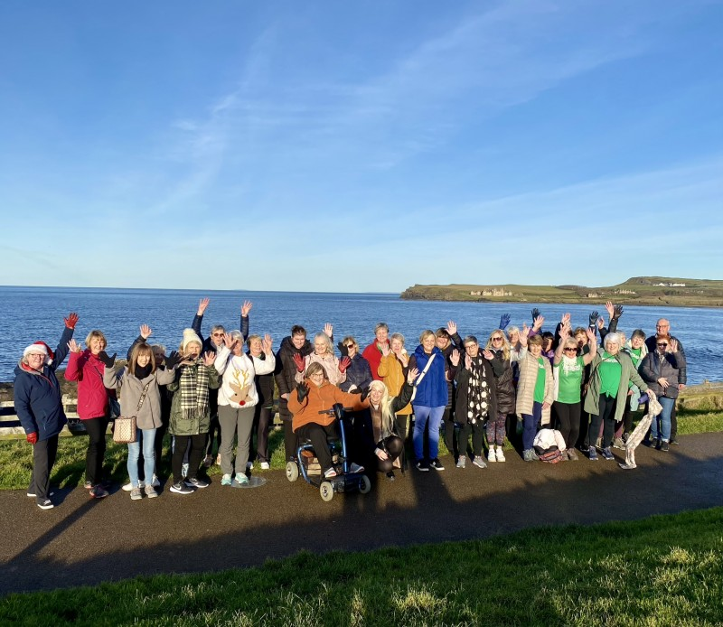 Move More participants from Causeway Coast and Glens, as well as Armagh, Banbridge and Craigavon, came together for a 2-mile walk at Runkerry Beach.