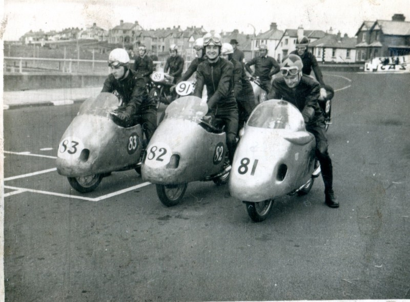 This archive picture from the North West 200 was provided to Museum Services by Robert Dixon. If anyone has further information about the three riders or the year it was taken please contact Ballymoney Museum on 028 2766 0230 or email cms@causewaycoastandglens.gov.uk