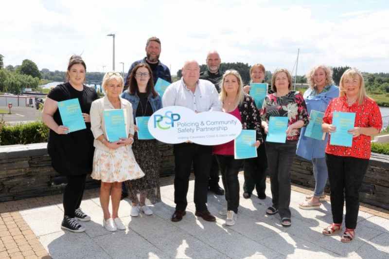 Pictured receiving their Mencap Disability Awareness training certificates are (l-r): Councillor Leanne Peacock; Caroline White, PCSP Independent Member; Orlaith Quinn and Michael McCafferty, PCSP Officers; Alderman Adrian McQuillan, PCSP Chair; Constable Chris McIntyre; Patricia McQuillan, PCSP Independent Member; Constable Sonia McMullan; Lucina Gamble, Community Rep; Elaine McConaghie, Council Policy Officer and Judith Lavery, Crime Prevention Officer.