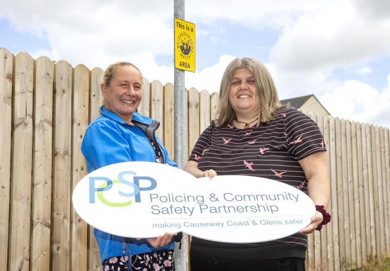 A new Neighbourhood Watch Scheme has been launched in Limavady. Pictured announcing it are Melissa Lemon (left), PCSP Officer and Jennifer Delvin, Area Neighbourhood Watch Coordinator.