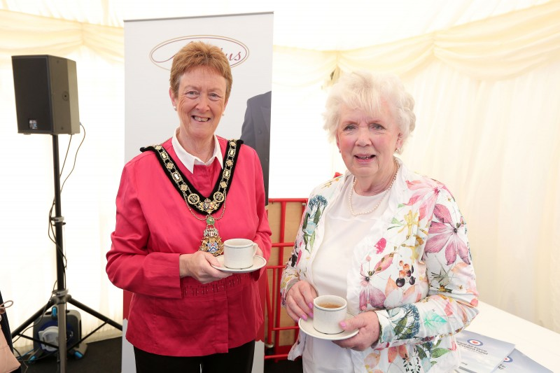The Mayor of Causeway Coast and Glens Borough Council, Councillor Joan Baird OBE with Mrs Joan Christie OBE, Lord Lieutenant of the County of Antrim