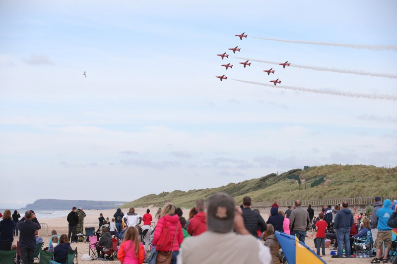 The Red Arrows once again wowed the crowd at Air Waves Portrush