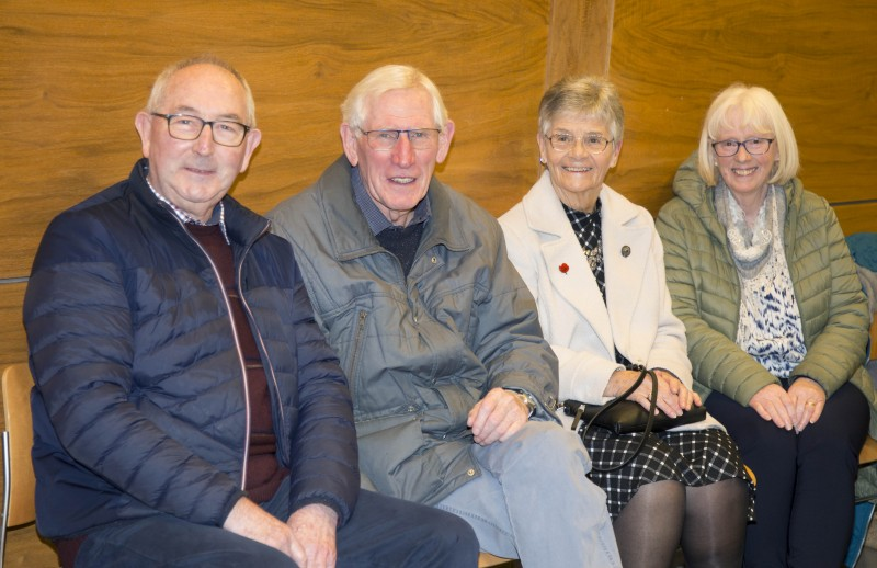 Ronnie Simpson, John Kerr, Audrey Heaney and Liz Hoy from Portstewart pictured at the event in Cloonavin to recognise the work of local Food Banks and Christians Against Poverty.