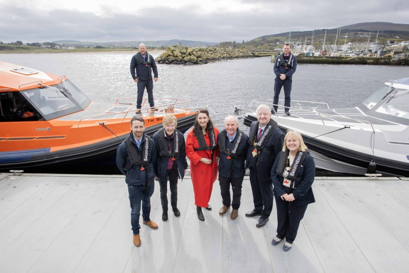 Deputy First Minister Emma Little-Pengelly has launched two new Redbay Stormforce 1150 RIBs from Ballycastle that are set to boost trade, tourism and connections between Northern Ireland and Western Scotland.