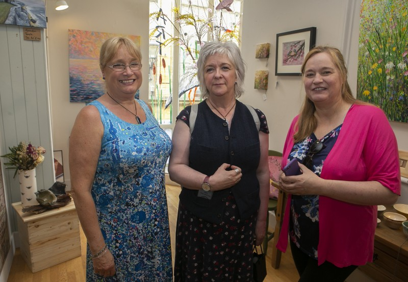 Pictured at the Stone Row Artisans celebration event are (L to R) are Tonia Kennedy (Clearly Creative), Beverley Allen (Irishanna) and Maxine Curran (Maxine Curran Paintings).