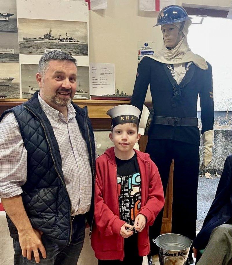 Robin Swan MLA, alongside his son Evan who both enjoyed looking at the artifacts and getting involved at this year’s Bushmills Through the Wars exhibition in aid of Diabetes UK, The Poppy Appeal and The Church of Ireland Bishop’s Appeal.