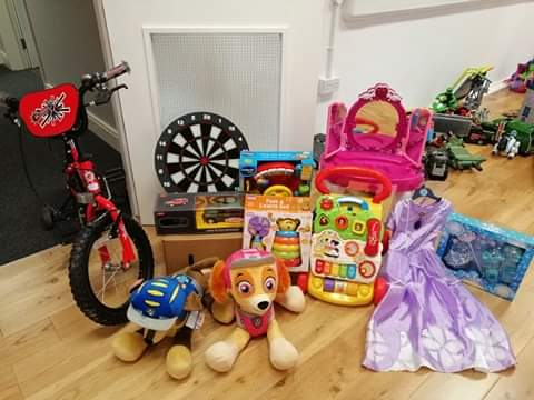 Some of the items which were donated as part of the pre-loved toy appeal set up by Causeway Coast and Glens Borough Council at Limavady Household Recycling Centre in the run-up to Christmas.