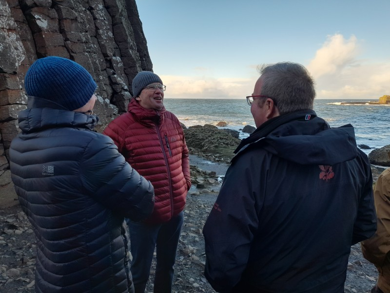 John Beggs and Nick Harkness from Strategic Investment Board with Max Bryant, General Manager Giant’s Causeway and Carrick-a-rede.