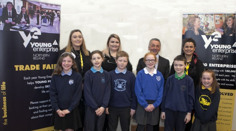 Participants of the Business Masterclass held in NWRC in Limavady pictured along with representatives of Young Enterprise NI and Eilish Kelly and Councillor William McCandless from Causeway Coast and Glens Borough Council.