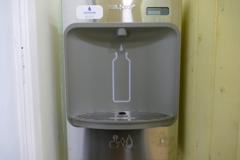 Through the ‘H20 on the go’ scheme, participating businesses such as The Real Health Store in Coleraine make tap water freely available for visitors and residents who bring in refillable drinks bottles.