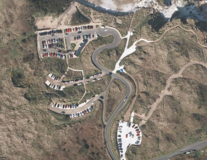 Aerial view of Whiterocks Coastal Park