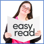 A young person reading an Easy read document