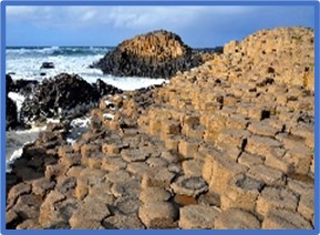 a photograph of the Giants Causeway stones