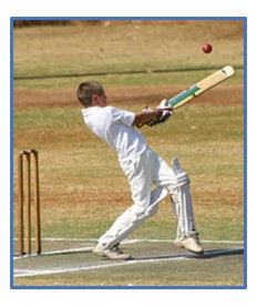 young boy playing cricket 