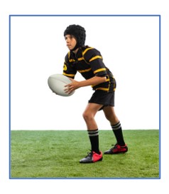 young boy playing Rugby