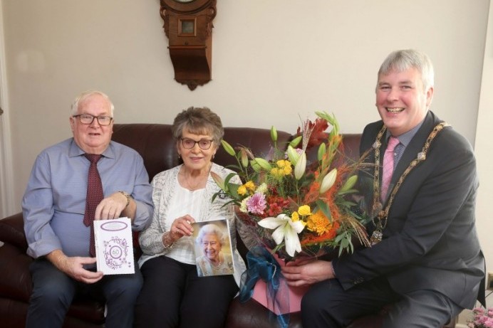 Mayor’s diamond anniversary congratulations for Ballymoney couple