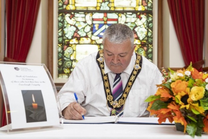Book of Condolence opened in Coleraine Town Hall to remember lives lost in Creeslough