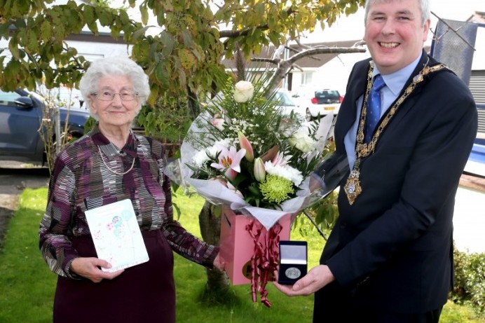Limavady centenarian Dorothy Cunningham receives centenary civic gift