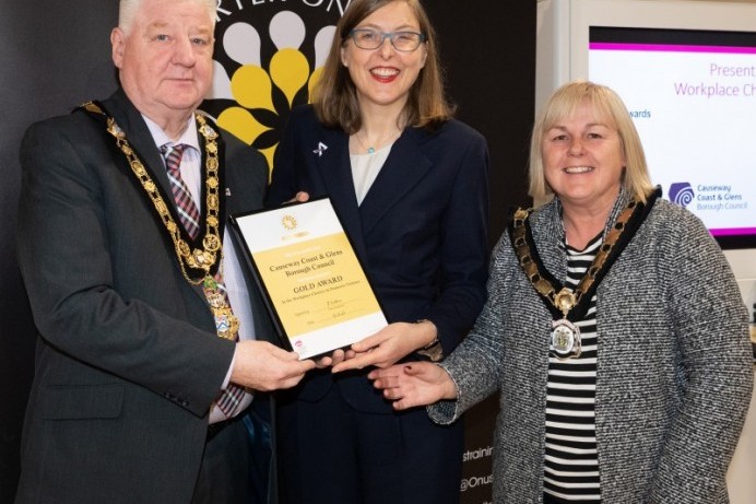 Causeway Coast and Glens Borough Council awarded Gold Workplace Charter for 8th consecutive year