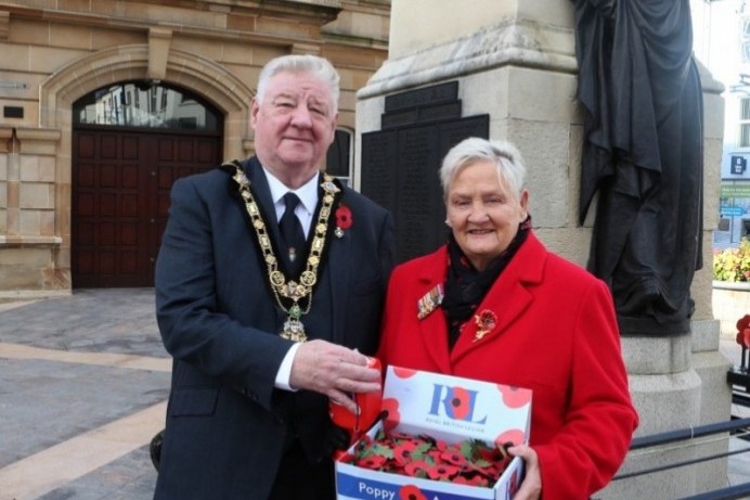 Mayor of Causeway Coast and Glens gives support to annual Poppy Appeal