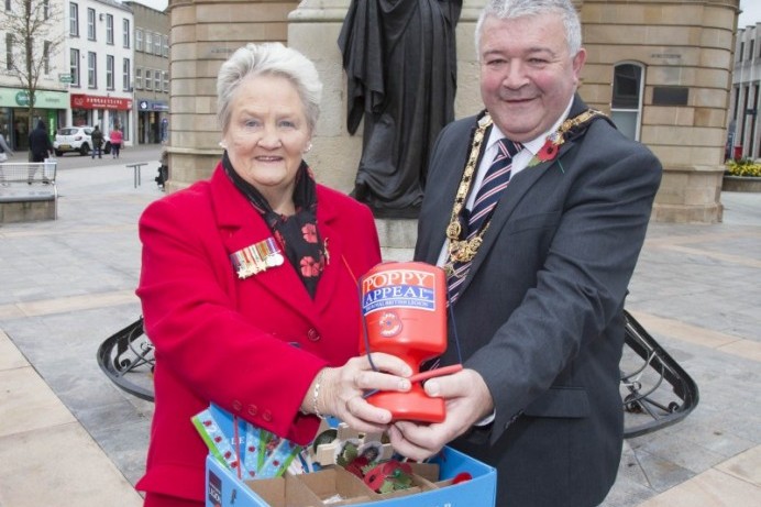 Mayor attends Poppy Appeal launch in Coleraine
