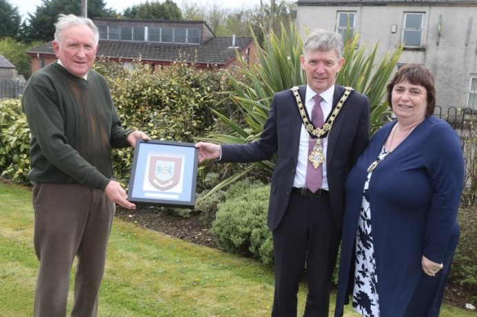 Civic gift presented to Garvagh Clydesdale and Vintage Vehicle Club